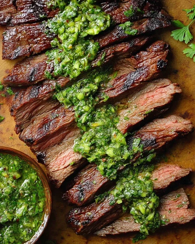Skirt Steak Marinade Recipe with Chimichurri Recipe