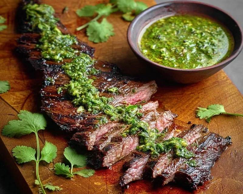 Skirt Steak Marinade Recipe with Chimichurri Recipe