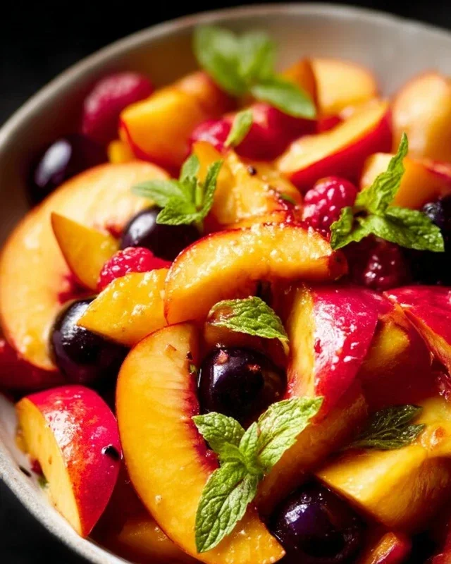 Summer Peach Fruit Salad