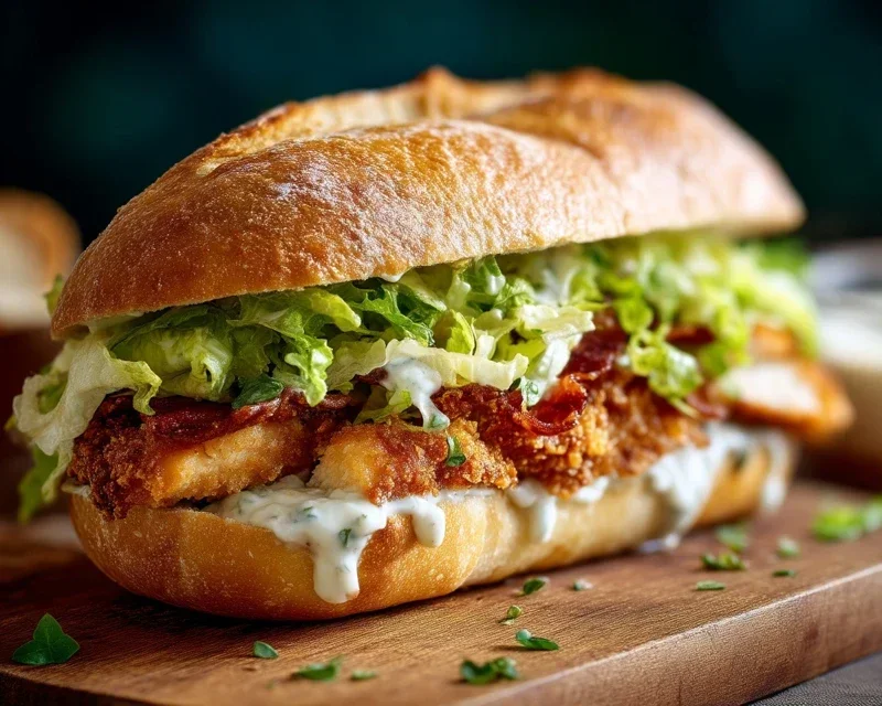 Crispy Chicken Caesar Sandwich