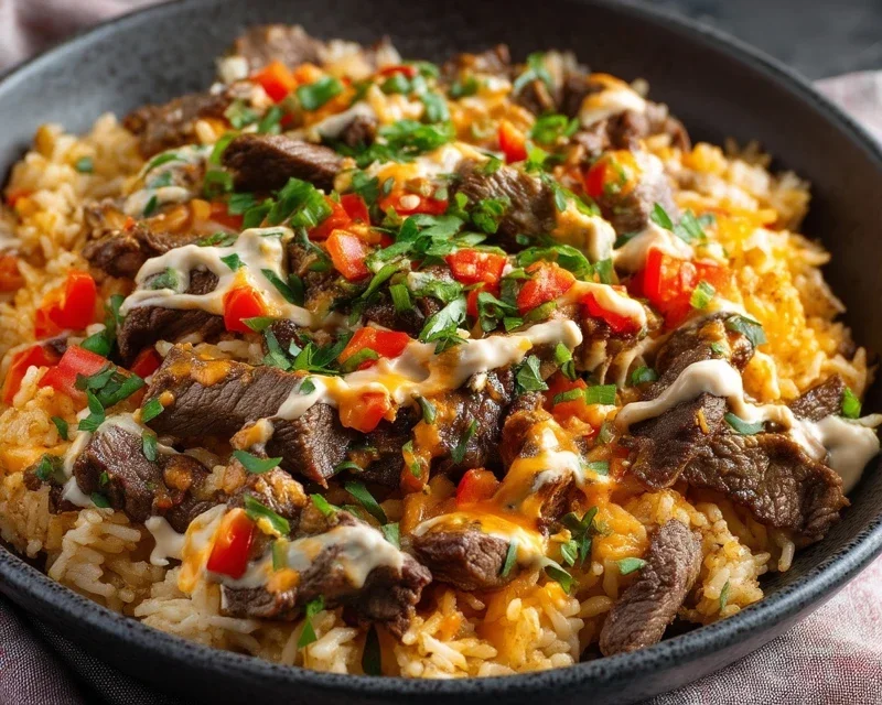 Steak Queso Rice A Flavorful Recipe