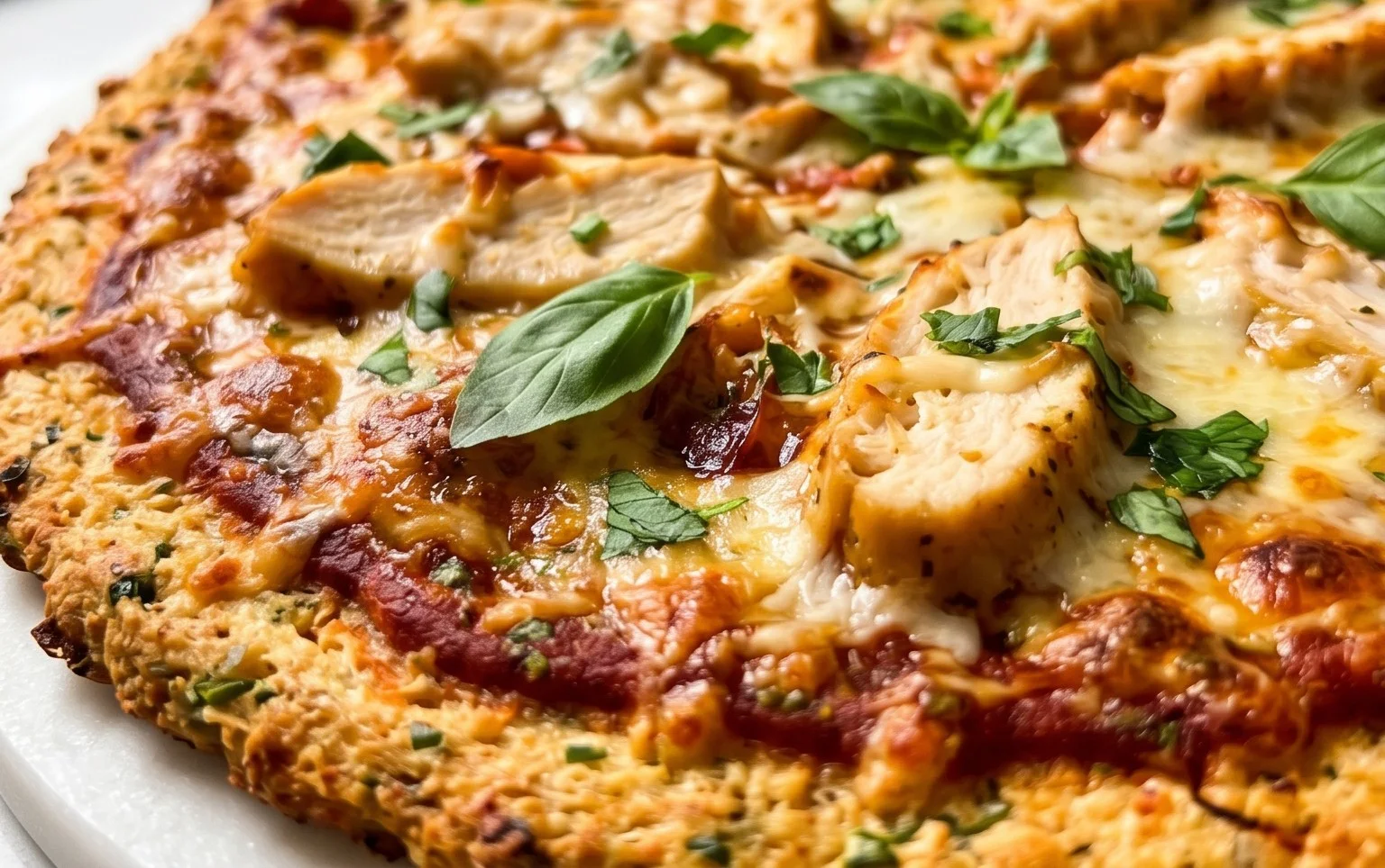 Chicken Crust Pizza (Low Carb + High Protein