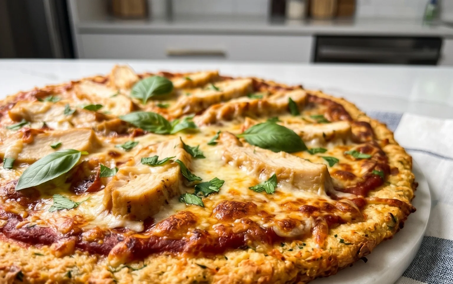 Chicken Crust Pizza (Low Carb + High Protein