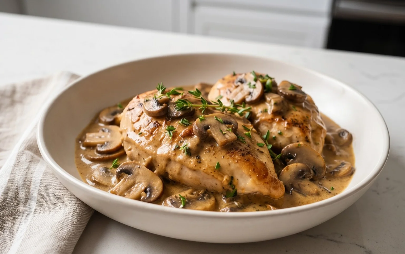 Creamy Mushroom Chicken Recipe