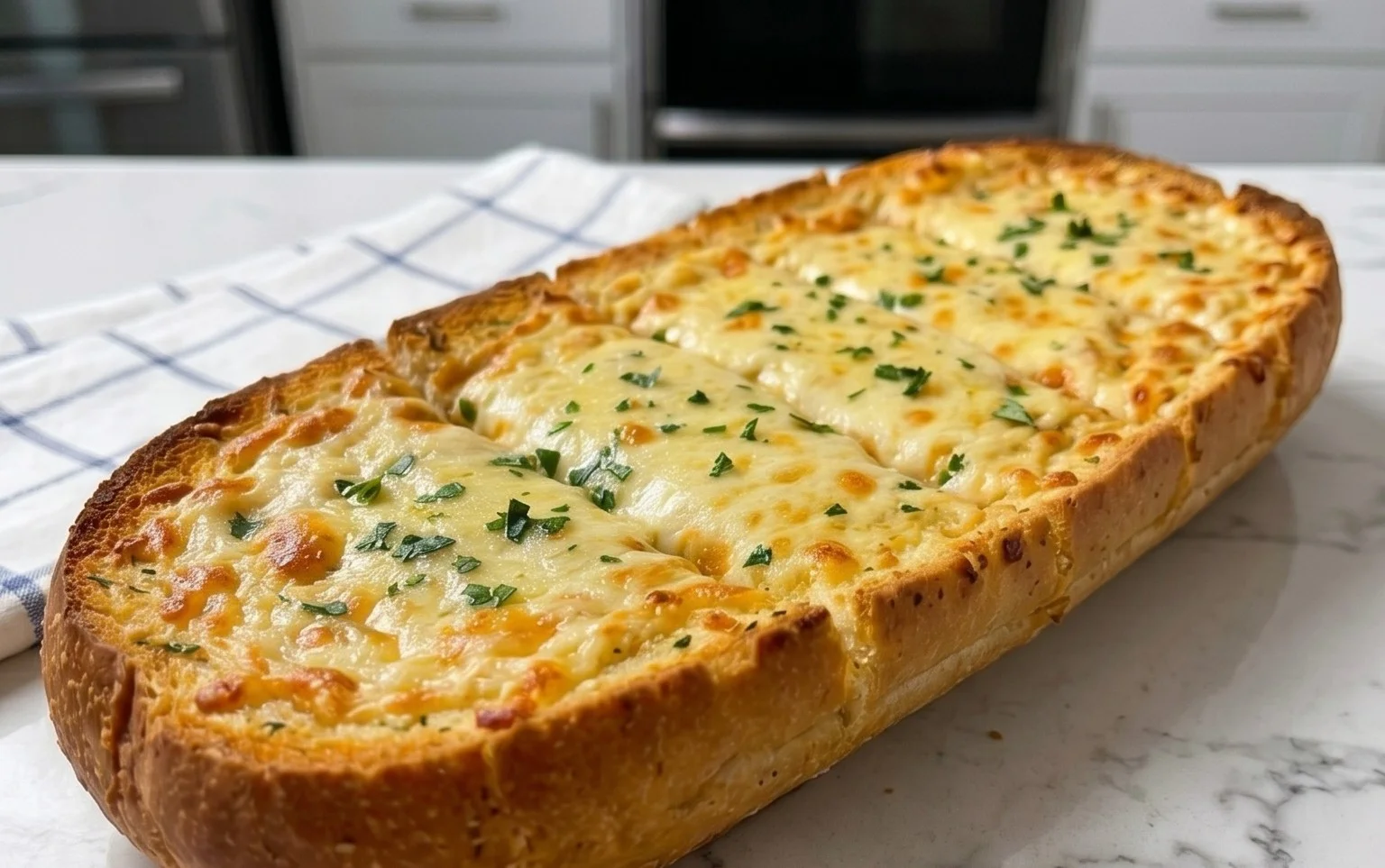 BEST CHEESY GARLIC BREAD RECIPE