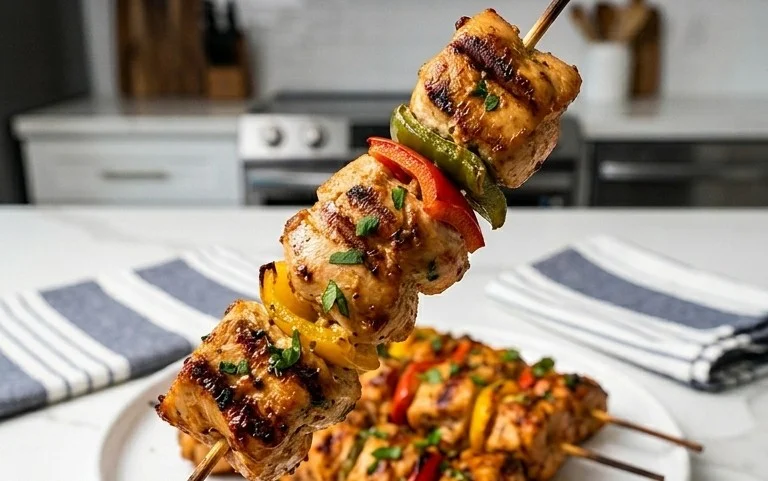 Air Fryer Chicken Skewers (VIDEO)