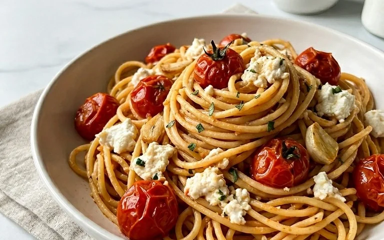 Roasted Tomato and Garlic Ricotta Pasta