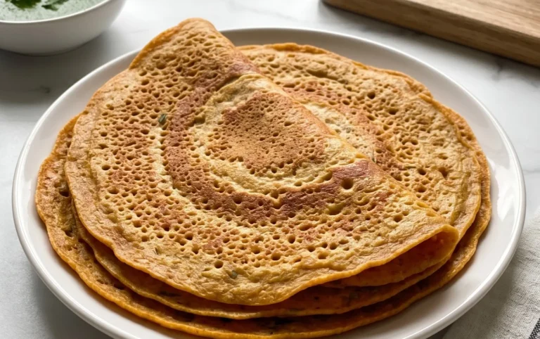 Masoor Dal Chilla | Savory Red Lentil Pancakes