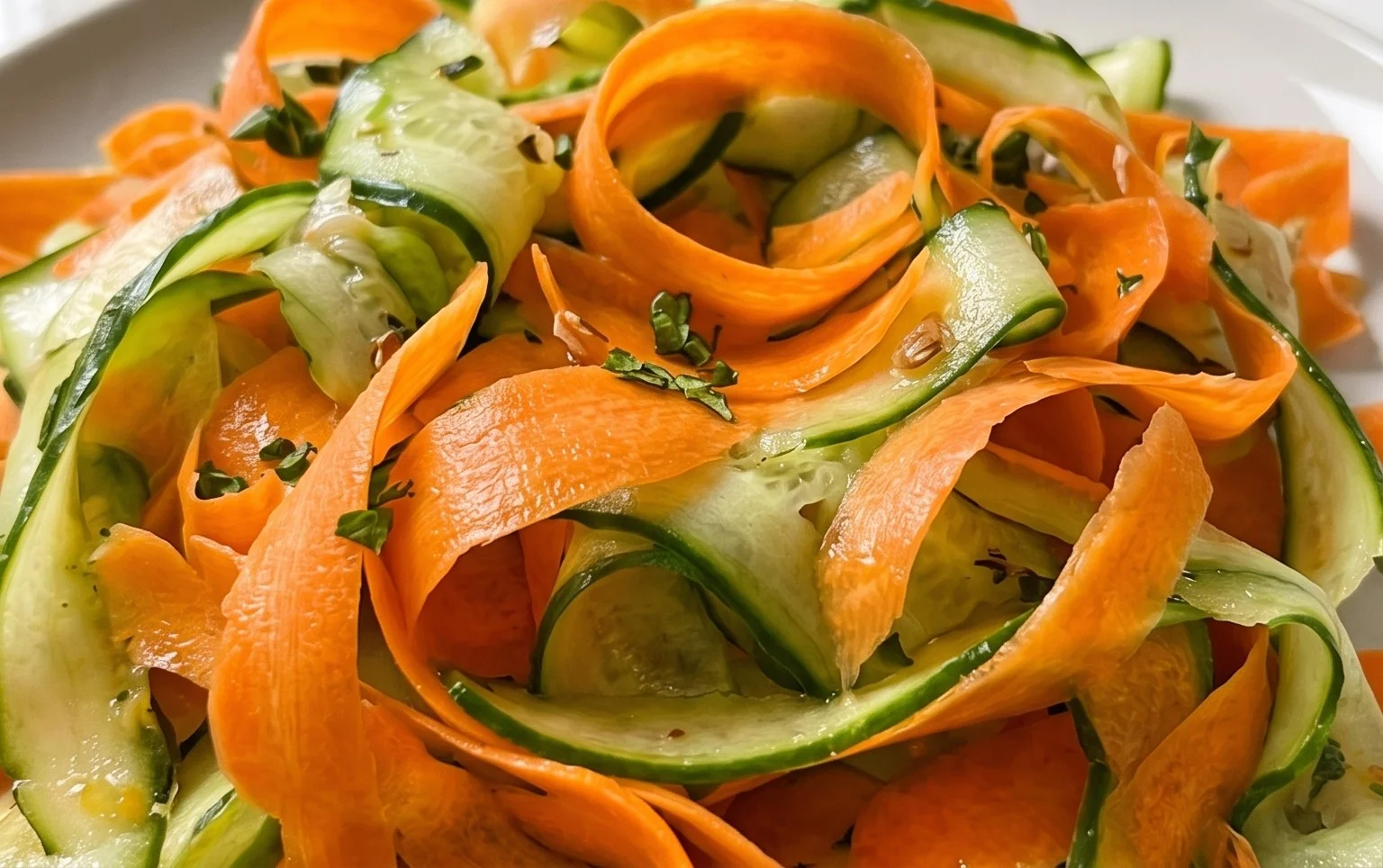 Carrot and Cucumber Ribbon Salad