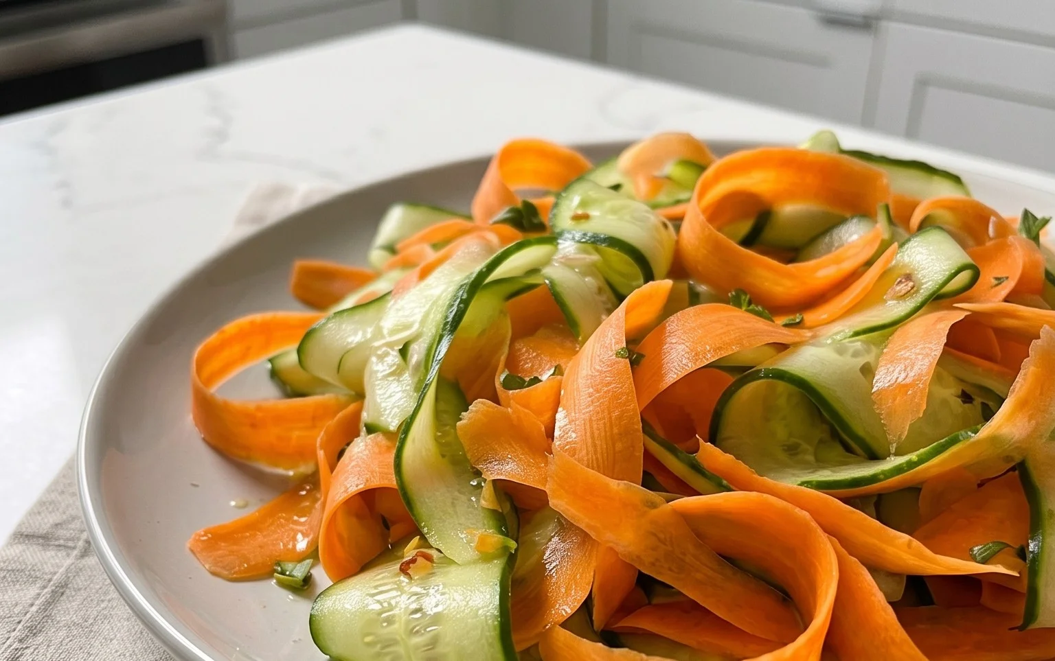 Carrot and Cucumber Ribbon Salad