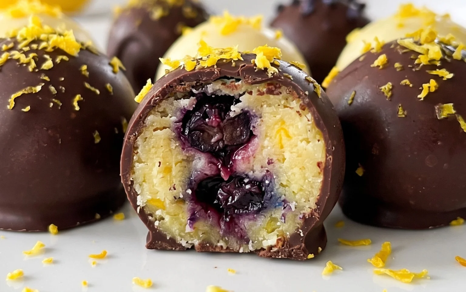 LEMON BLUEBERRY TRUFFLES 