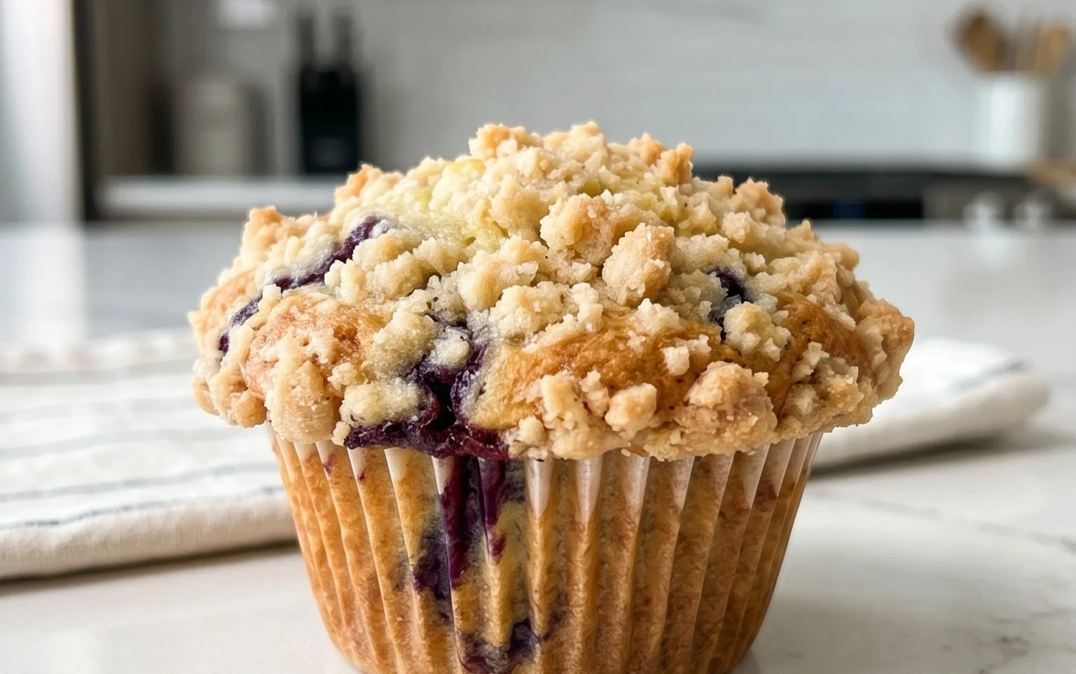 Lemon Blueberry Streusel Muffins