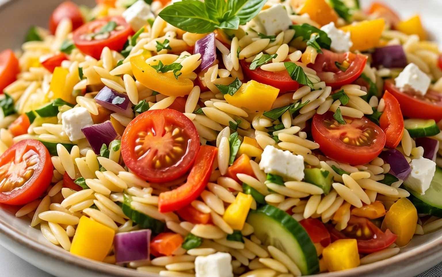 Rainbow Orzo Salad