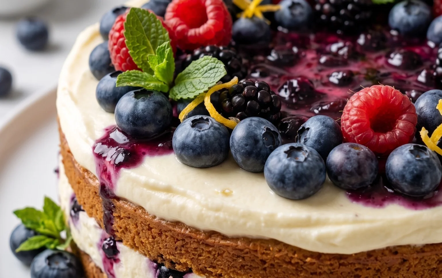 Nova Scotia Blueberry Cream Cake
