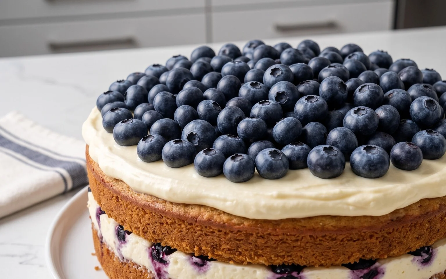Nova Scotia Blueberry Cream Cake