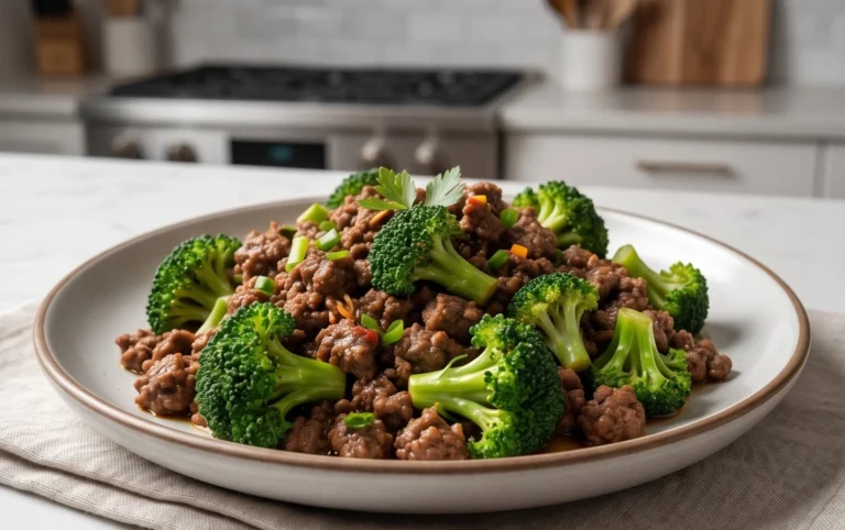 Ground Beef and Broccoli