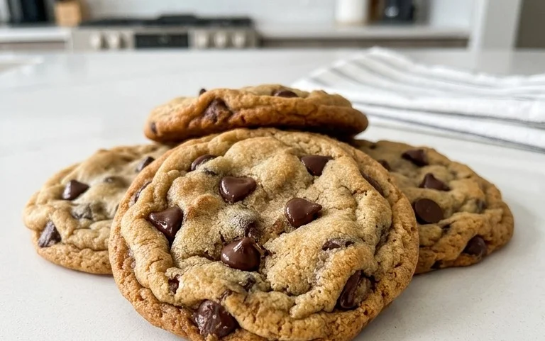 Crispy and Chewy Chocolate Chip Cookies