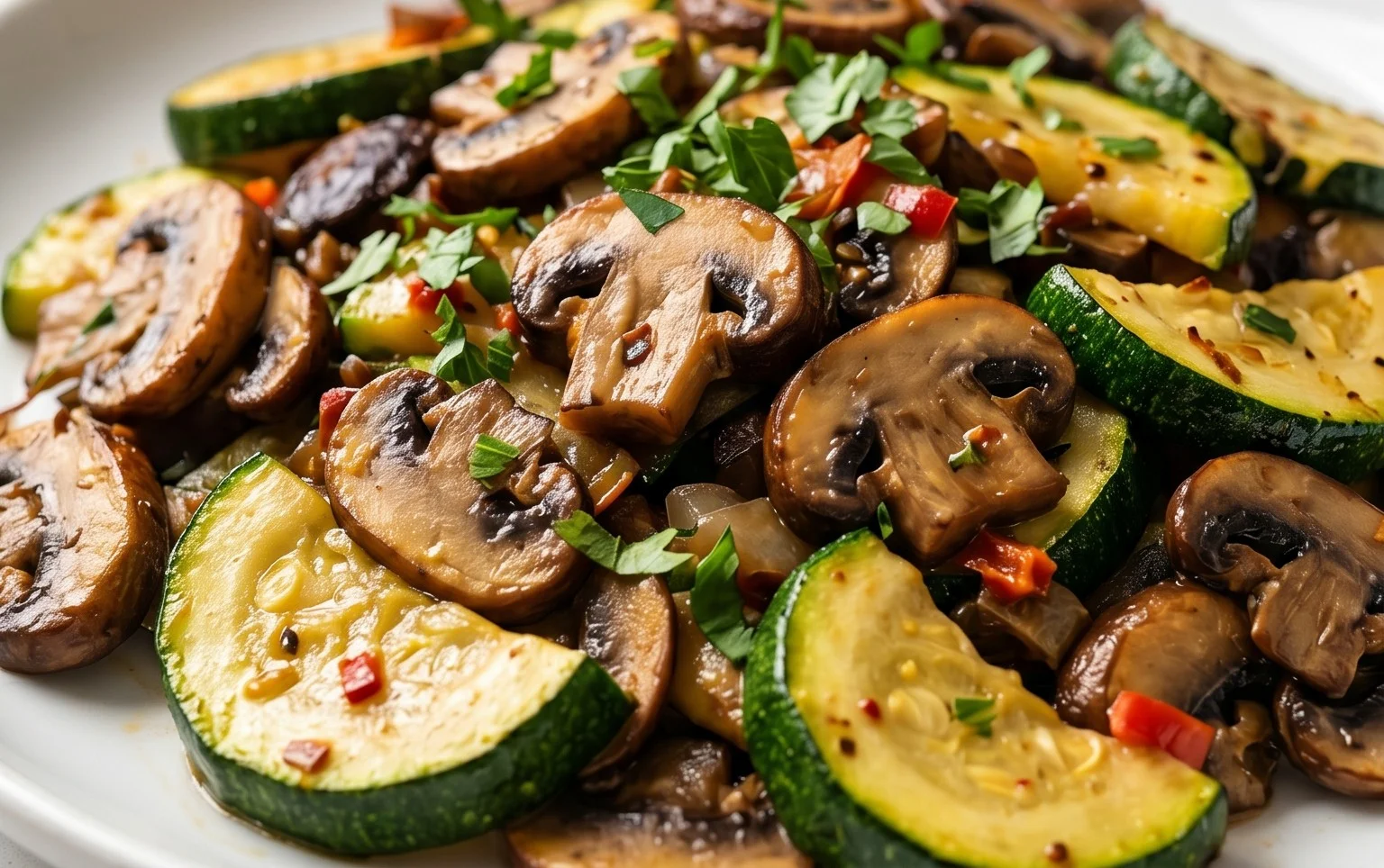 Skillet Zucchini and Mushrooms