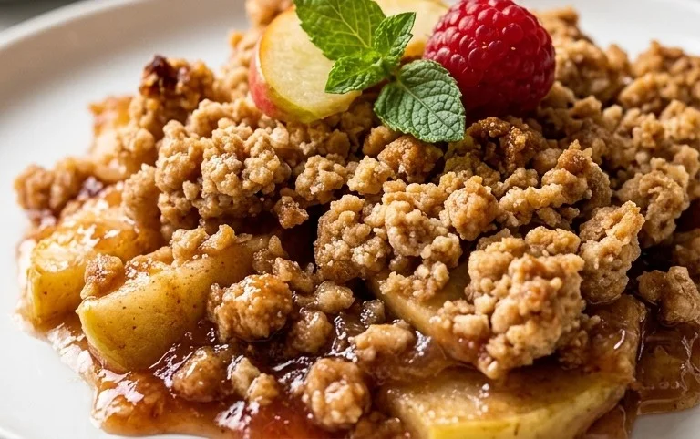 Healthy Breakfast Apple Crum extractble