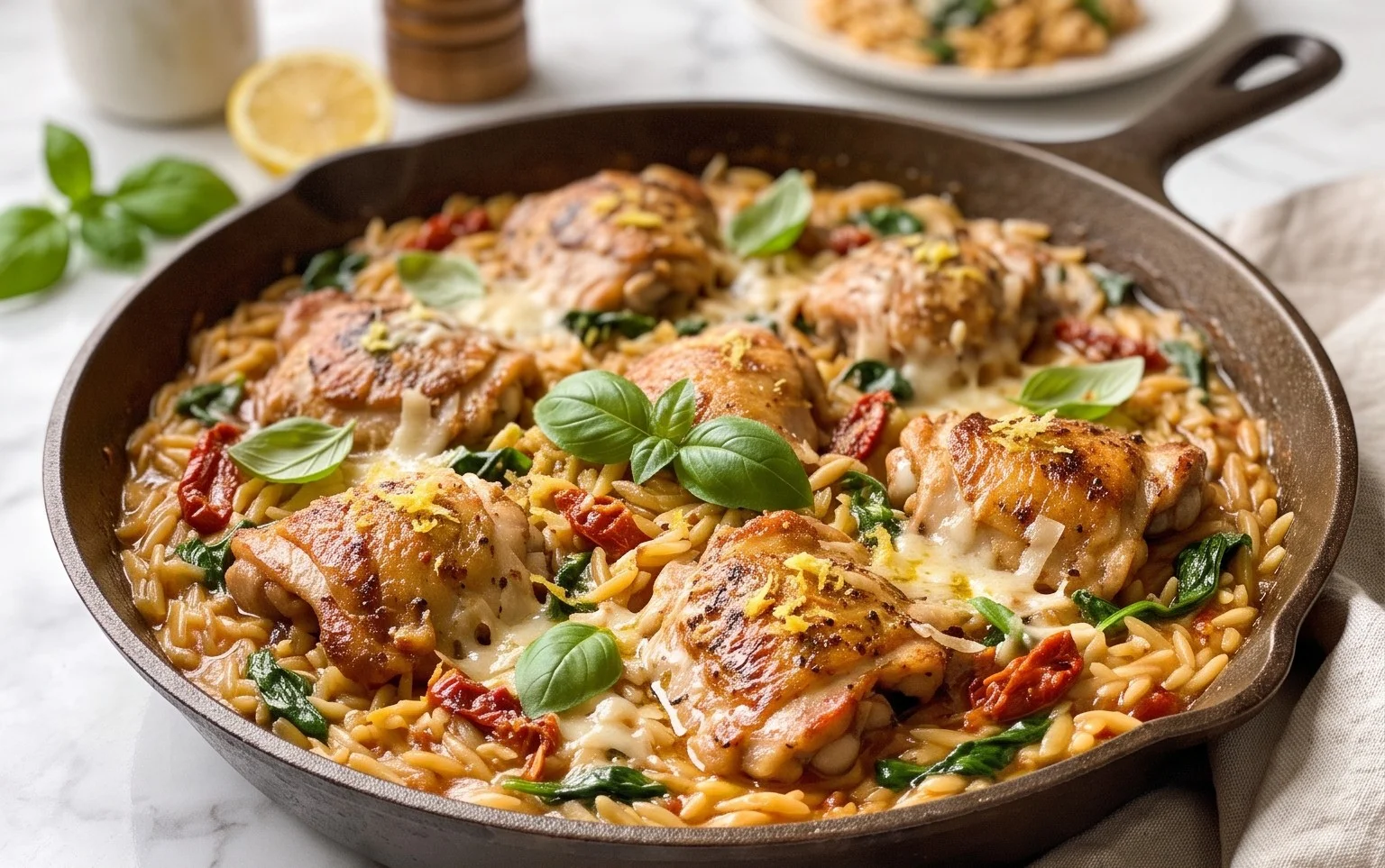 Chicken Orzo (30-Minutes, One-Pan)