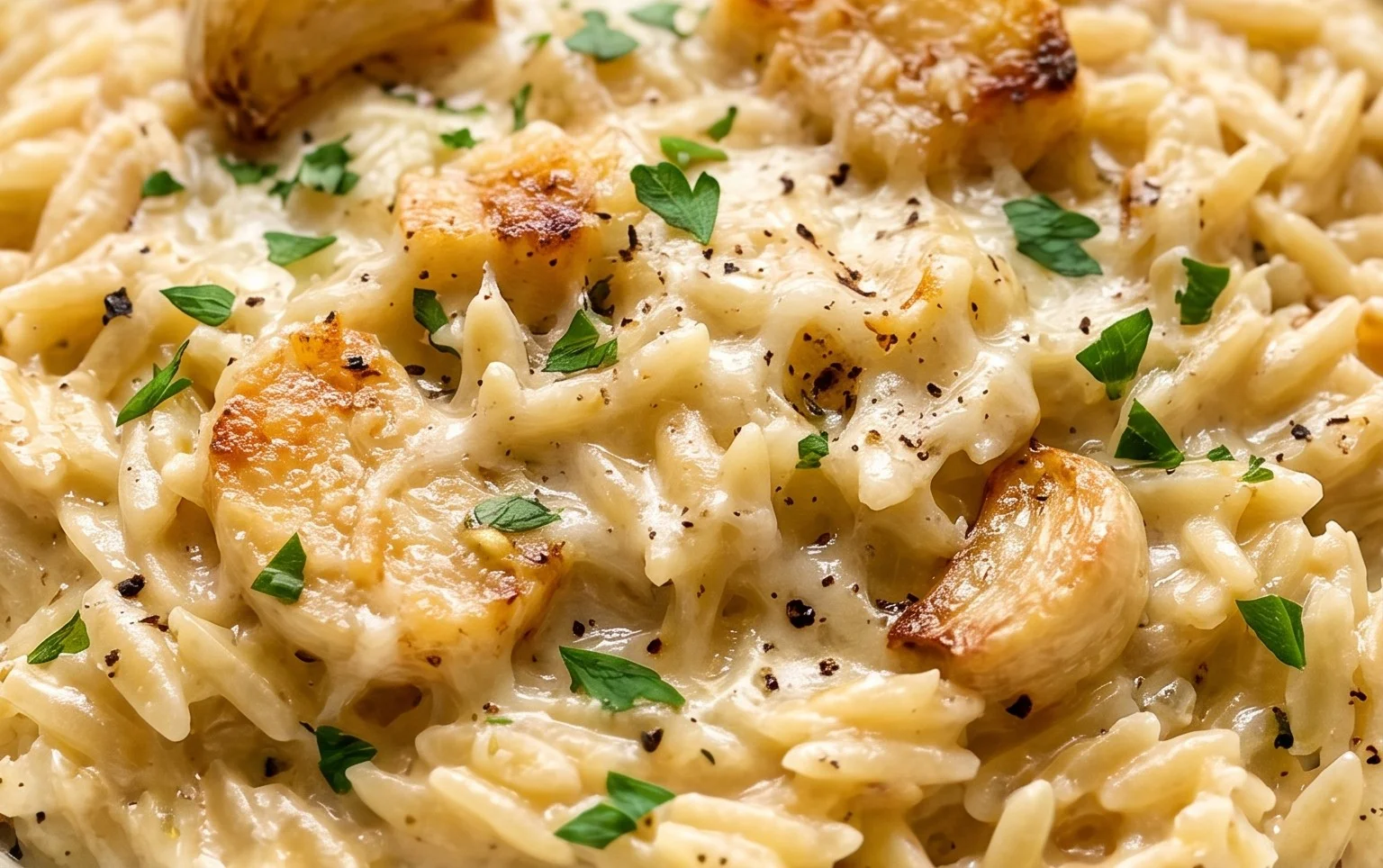 Creamy Garlic Parmesan Orzo