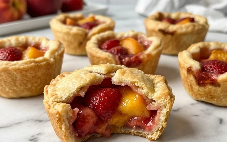 Strawberry Peach Pie Bites