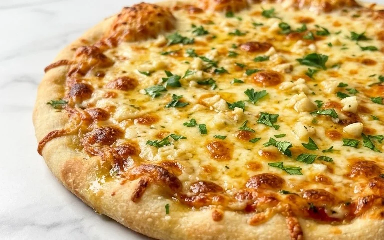 buttery garlic pizza
