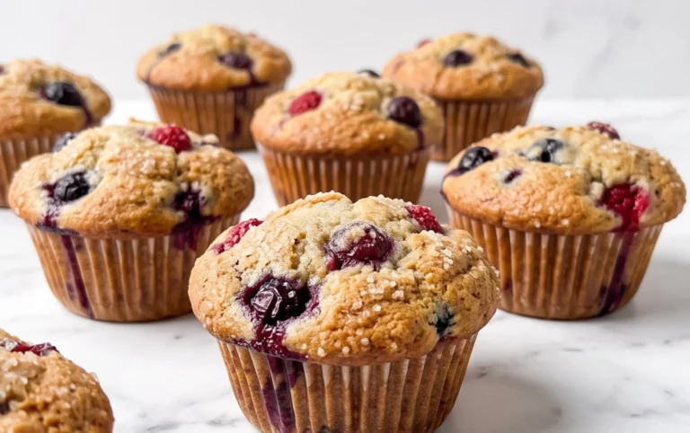 Bakery Style Mixed Berry Muffins | with Frozen Berries