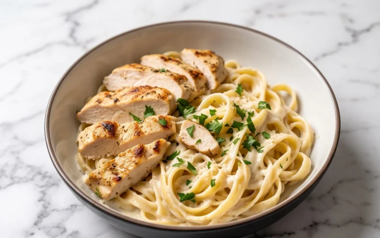 Low Calorie Chicken Alfredo