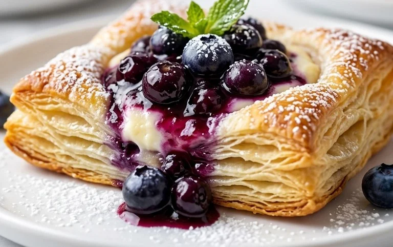 Blueberry Cream Cheese Puff Pastry