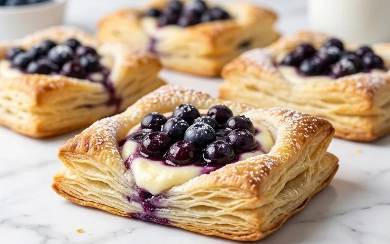 Blueberry Cream Cheese Puff Pastry