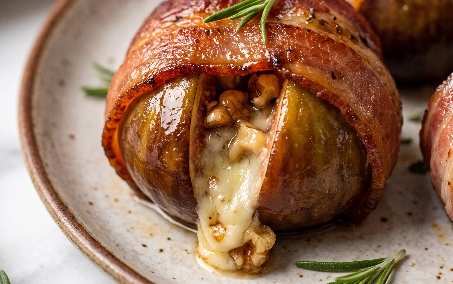 Beef Bacon Wrapped Stuffed Figs