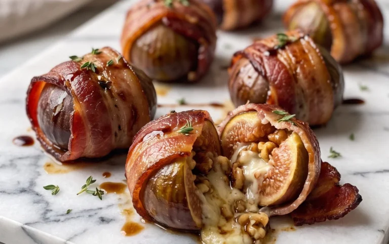 Beef Bacon Wrapped Stuffed Figs