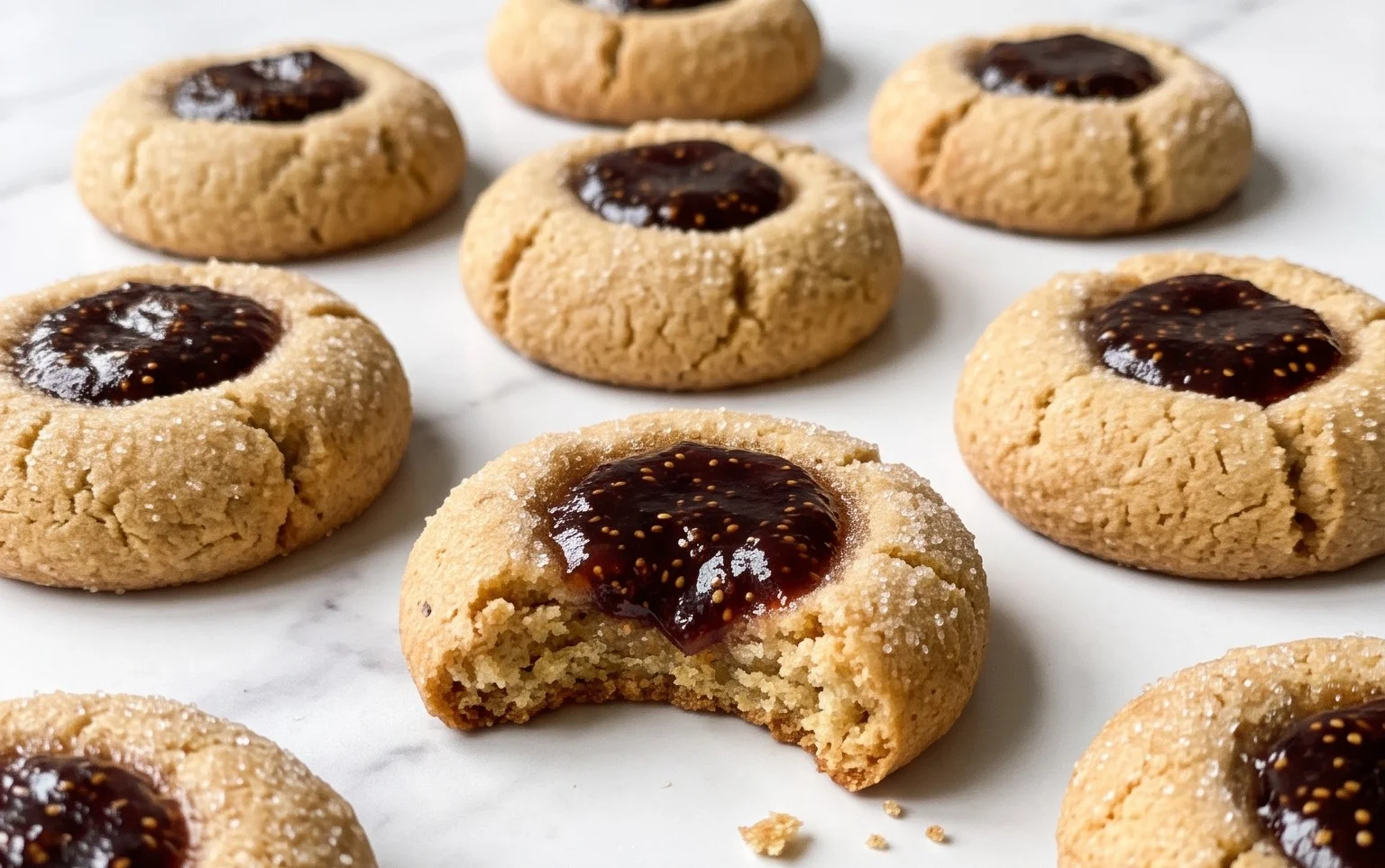 Cardamom Fig Thumbprint Cookies