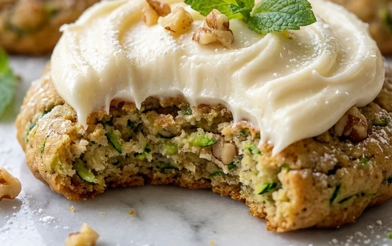 Zucchini Cookies with Cream Cheese Frosting
