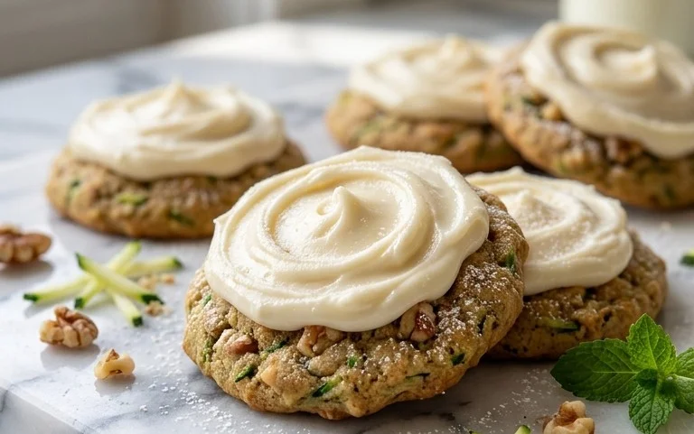 Zucchini Cookies with Cream Cheese Frosting